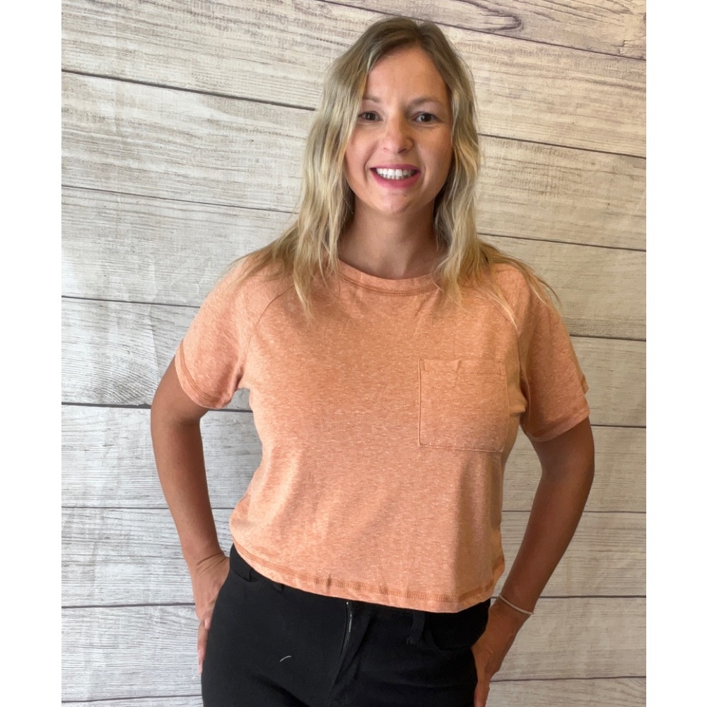 Orange crop top